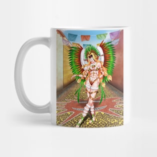 Christmas Quetzalcoatl Rudos Mask Background Mug